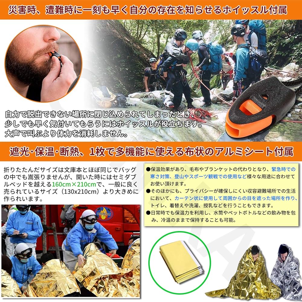 2枚セット　使い方はあなた次第　防災にも‼️アウトドアにも‼️車中泊にも‼️ Amazon | エマージェンシー ブランケット ヒートシート